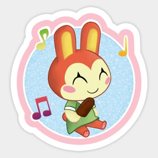 Bunnie with her ice cream Sticker